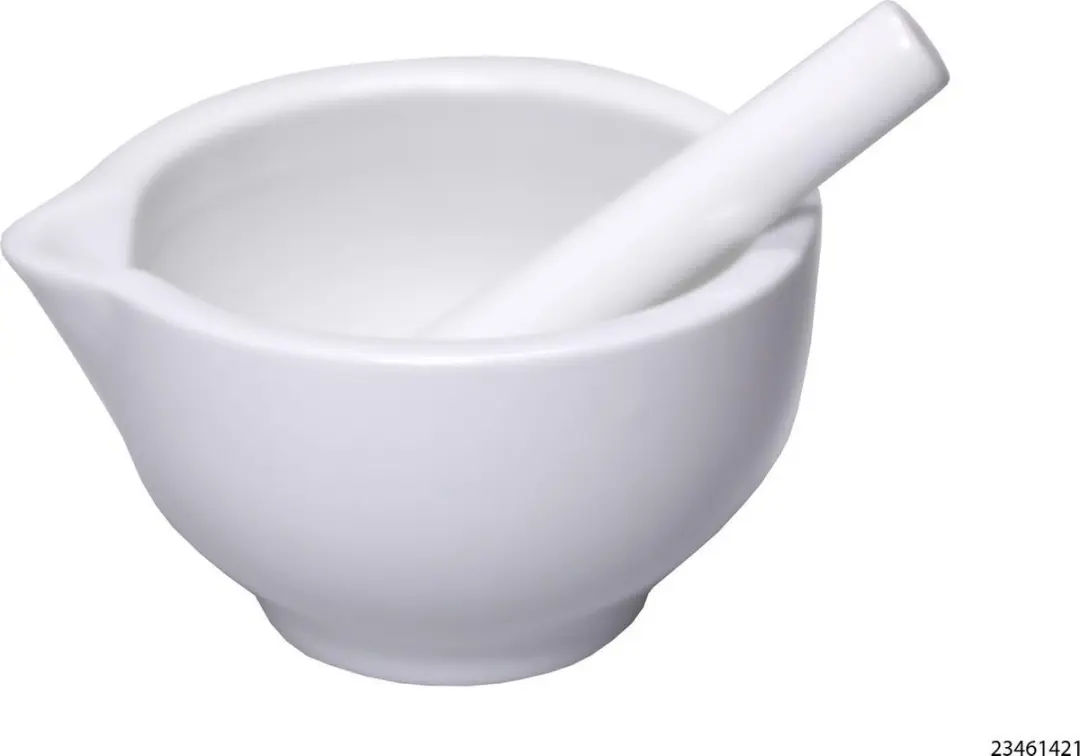 Svenska Living Vijzel met stamper 8cm - Keramiek - Wit