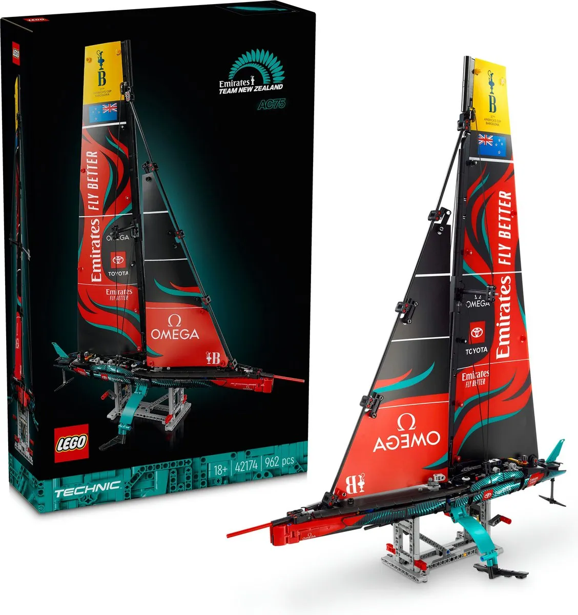 LEGO Technic Emirates Team New Zealand AC75 Jacht 42174 - 962 Stukken