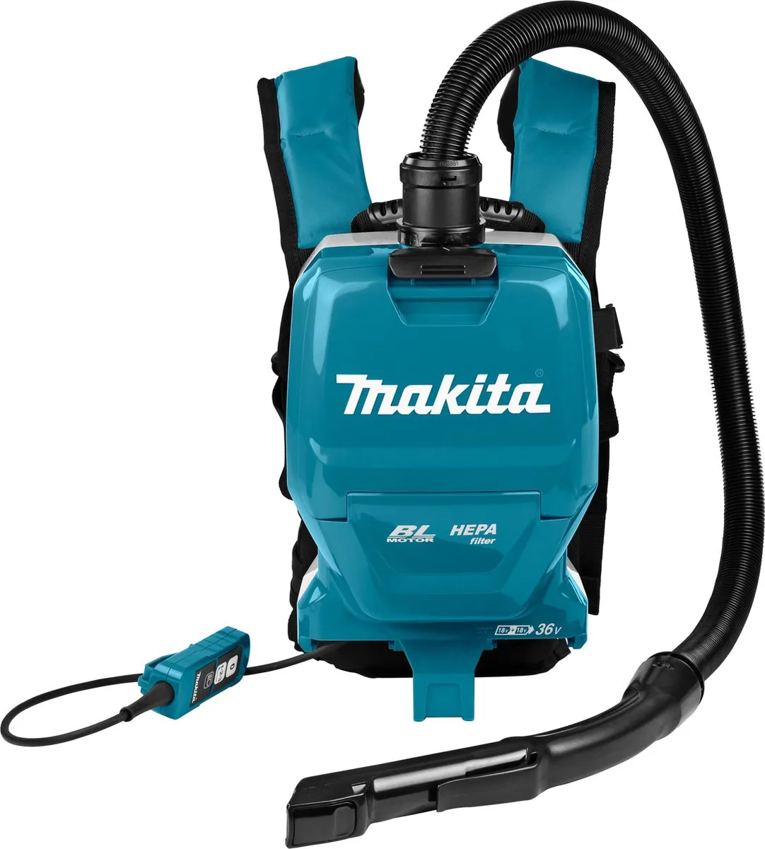 Makita DVC261ZX11 Rugstofzuiger - Blauw - 2x18V