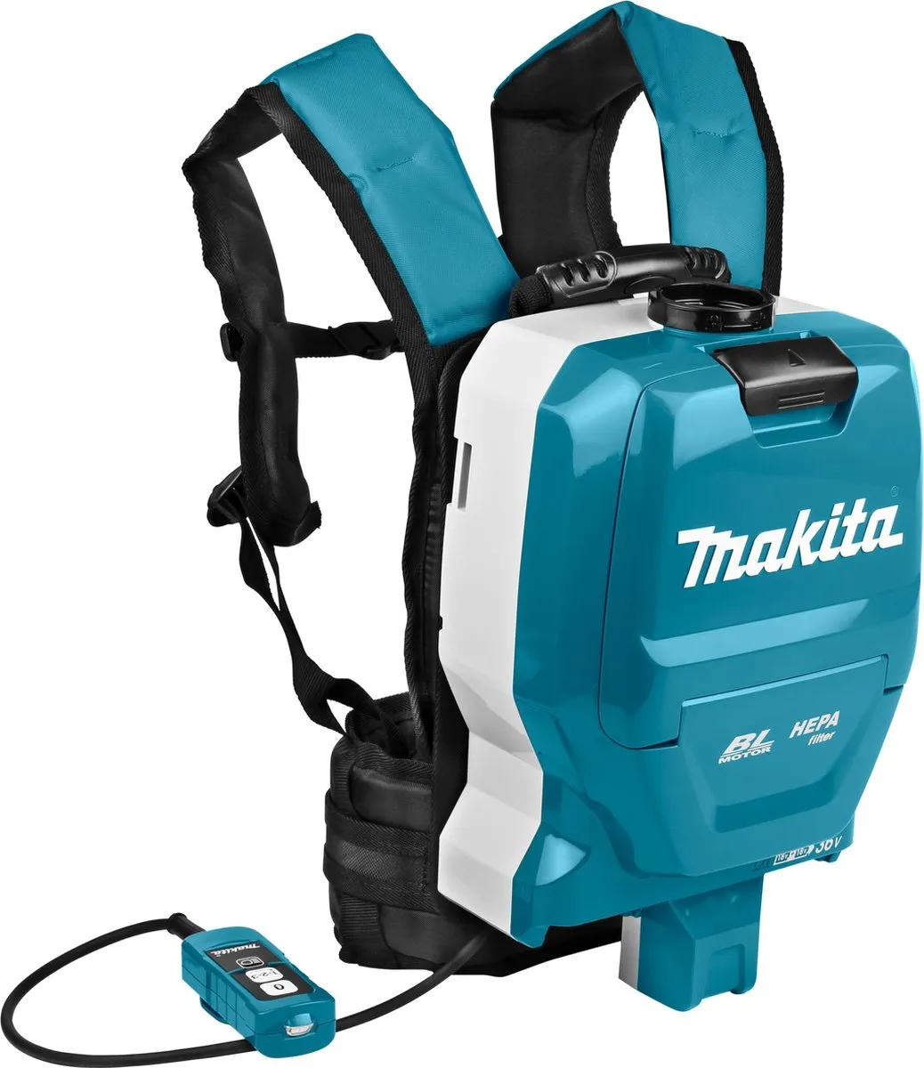 Makita DVC261ZX11 Rugstofzuiger - Blauw - 2x18V - afbeelding 6 van 6