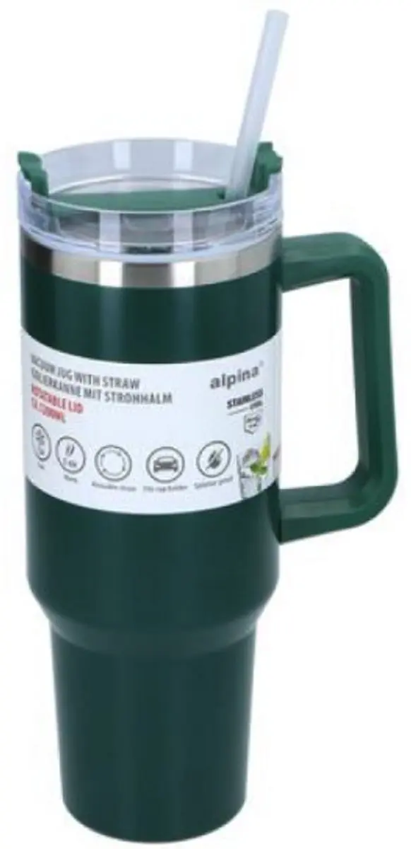 Alpina Vacuum Drinkfles 1200ml - Groen