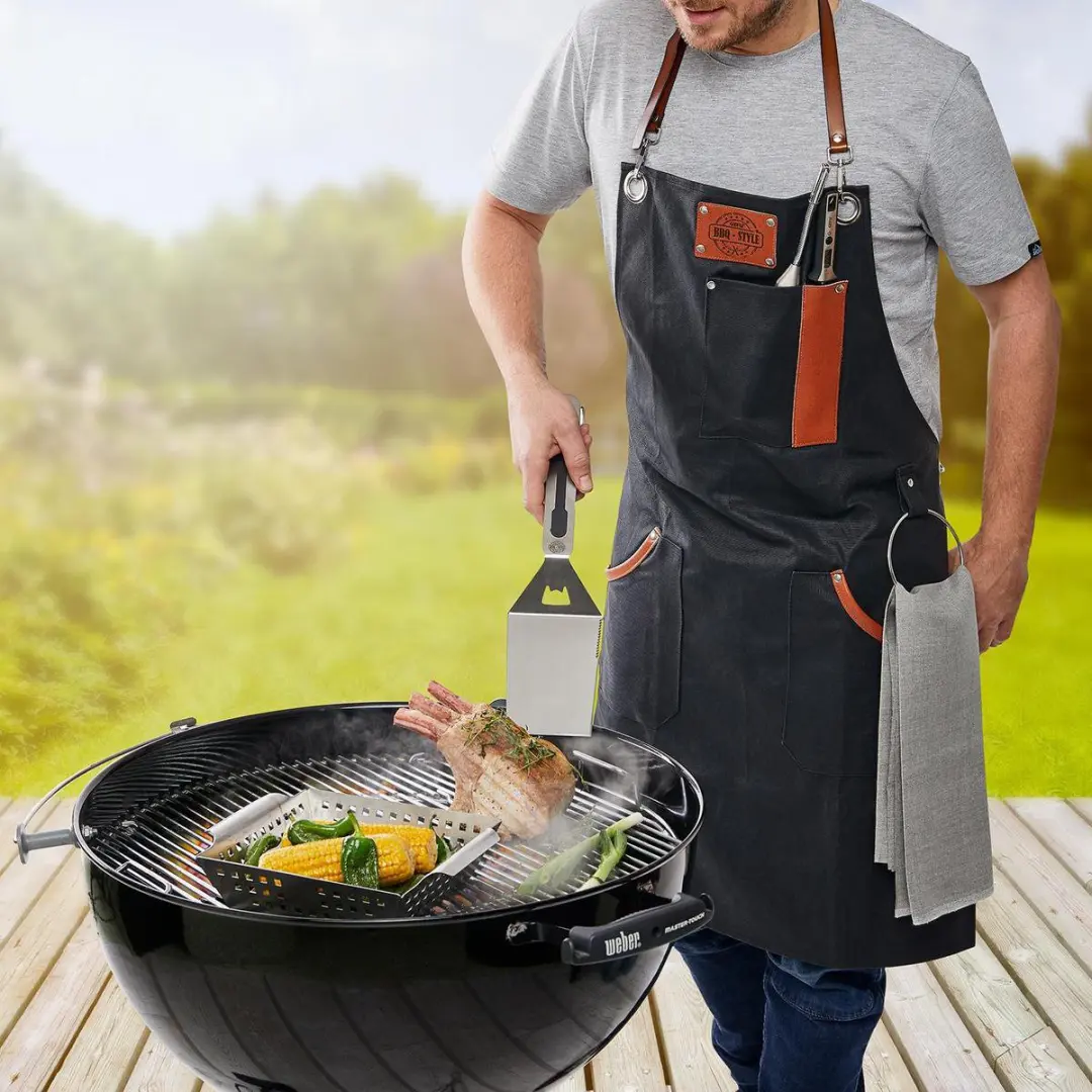 GEFU Barbecueschort - 100% Katoen - Zwart