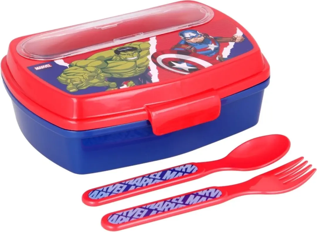 Marvel Avengers Lunchbox met Bestek