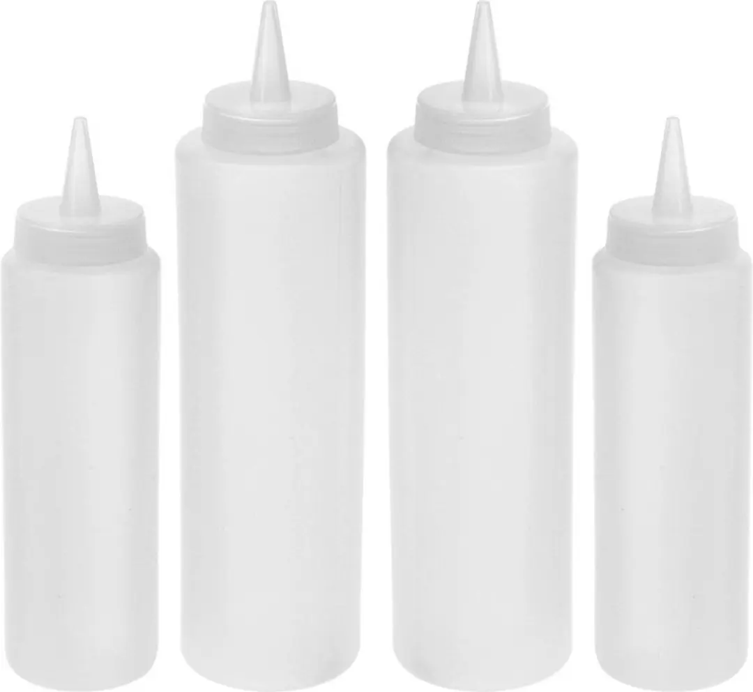 Excellent Houseware Doseerflessen Set 6x - 250ml & 400ml Wit