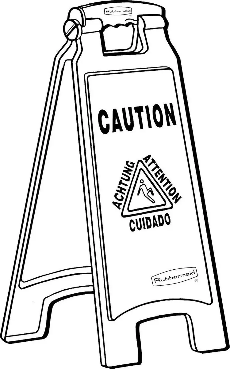 Rubbermaid Waarschuwingsbord Caution Wet Floor RCP611200YW - Geel - afbeelding 6 van 6