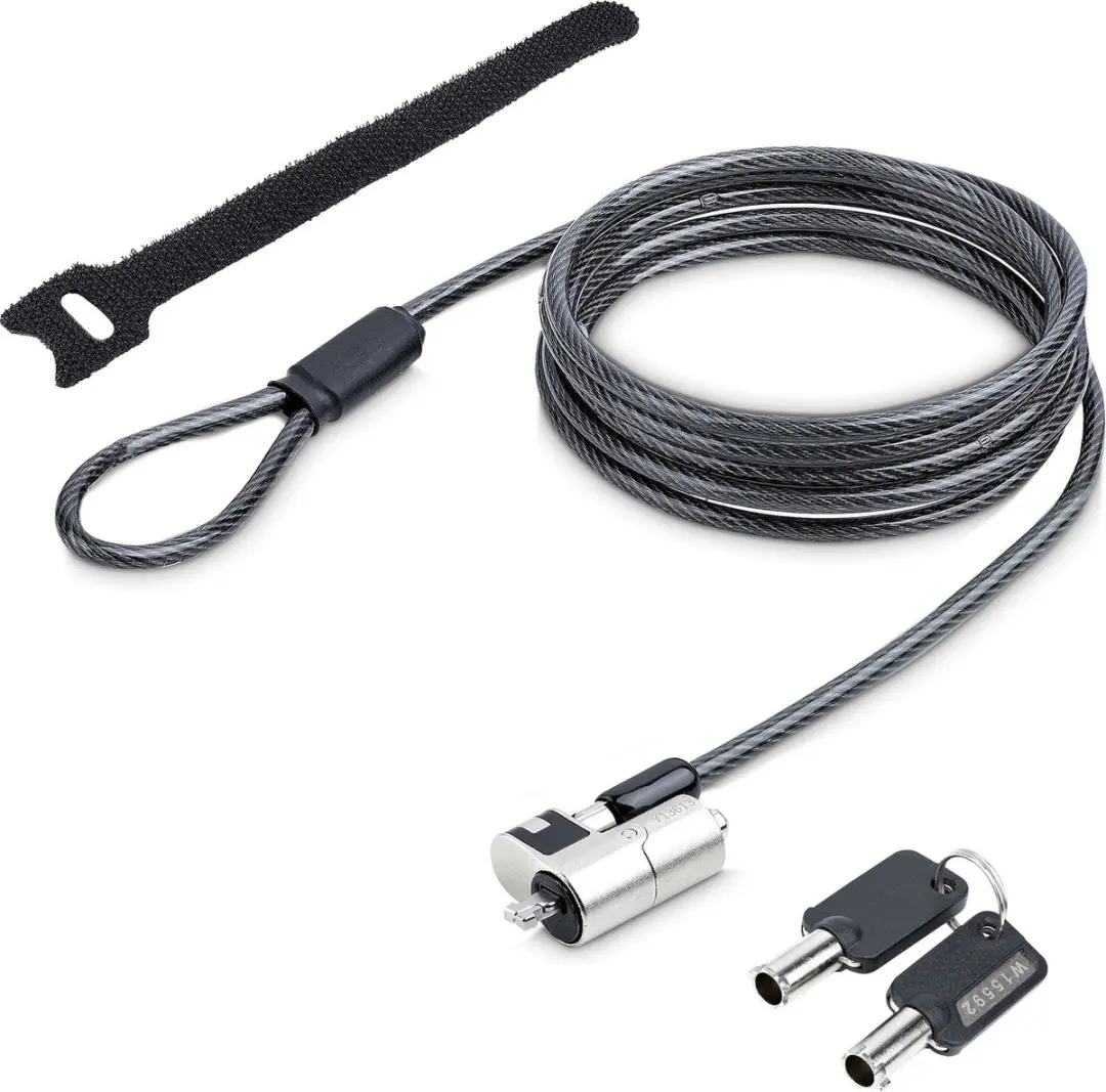Startech NANOK-LAPTOP-LOCK Kabelslot - 2m - Zwart/Zilver