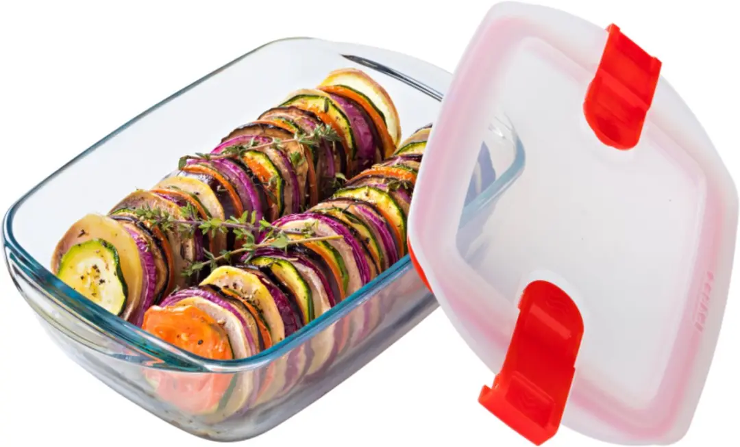 PYREX Cook & Heat Voedselcontainer 17x10cm - 0.4L - Transparant