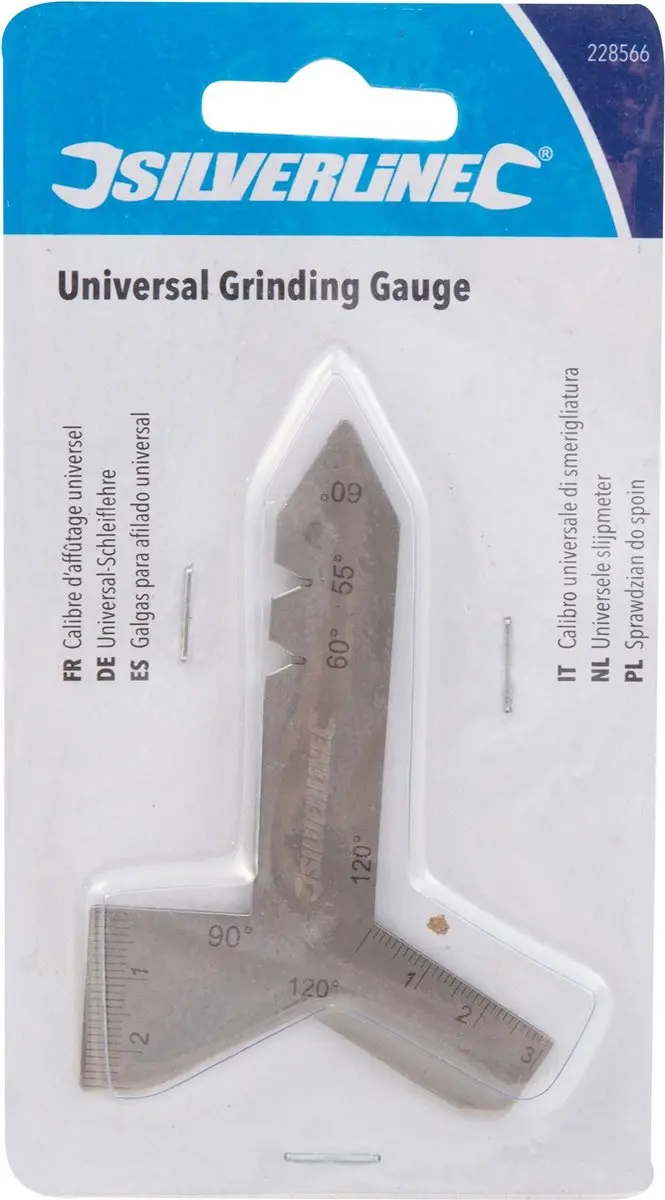Silverline Universele Slijpmeter 55-120° - Zilver