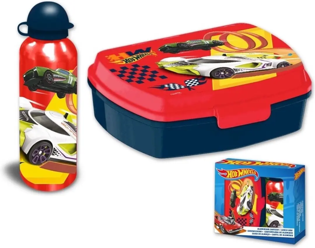 Hot Wheels Lunchboxset 2-delig - Rood - afbeelding 4 van 4