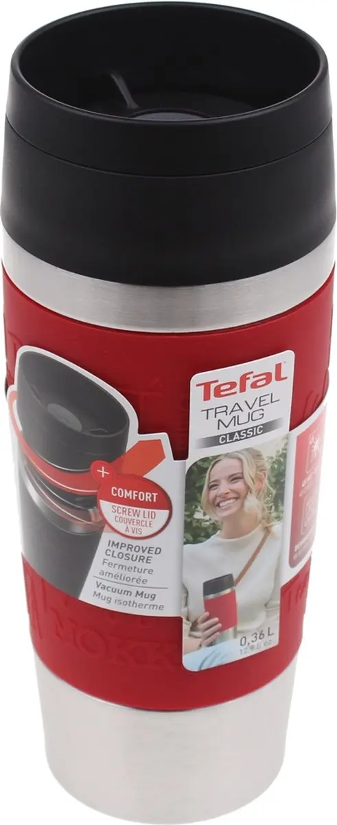 Tefal Travel Mug Classic N2020410 Thermosfles 0.36L - Rood