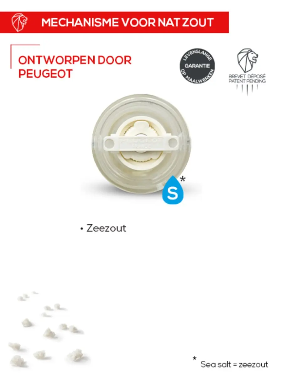 Peugeot Nancy Zoutmolen 18cm - Transparant - Zirlion Maalwerk