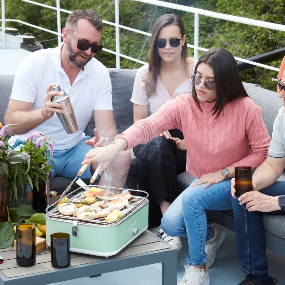 Barbecook E-Carlo Elektrische Tafel BBQ Paris Green - 4 Burgers