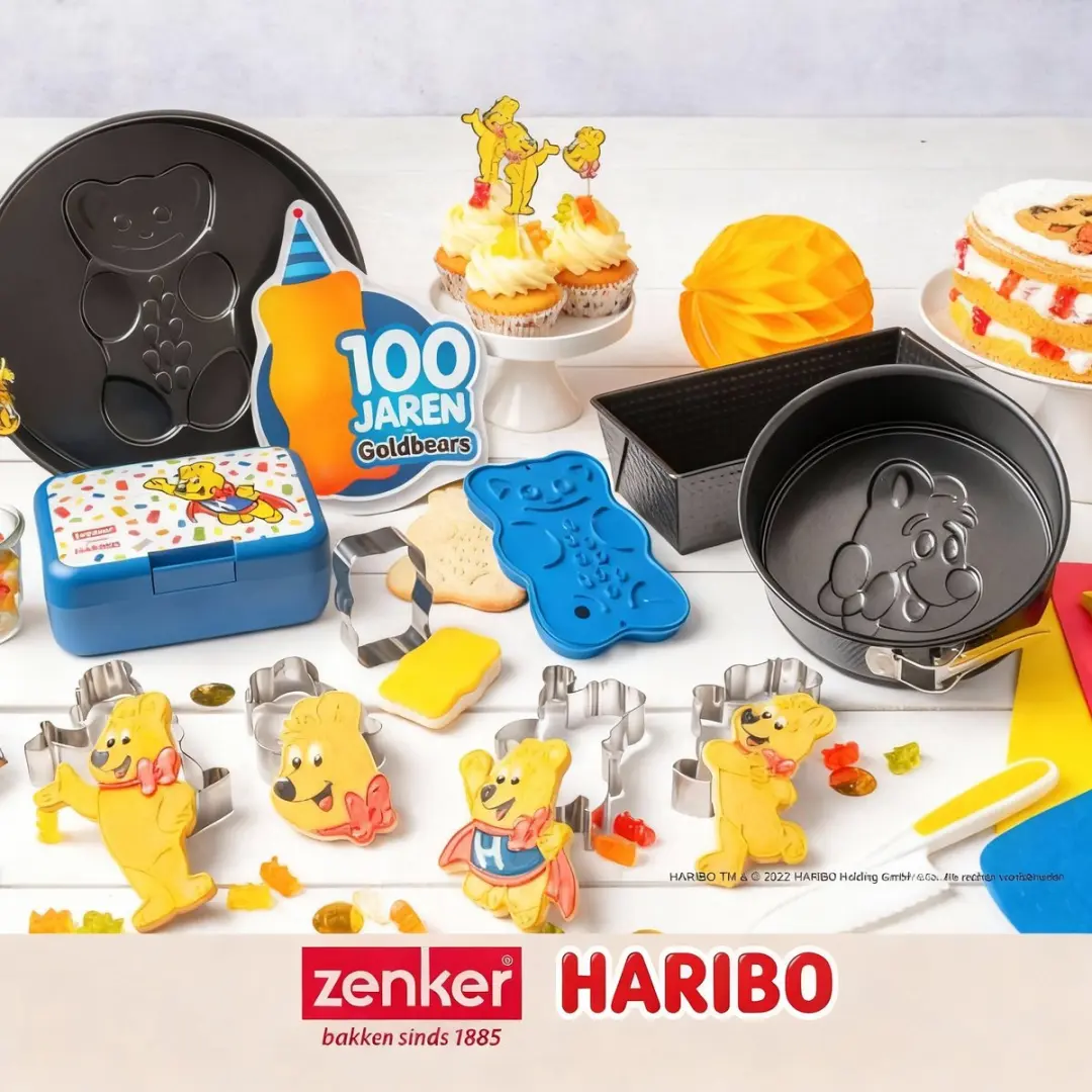 Zenker Haribo Beertjes Uitsteekvormpjes - 2 Stuks - Grijs
