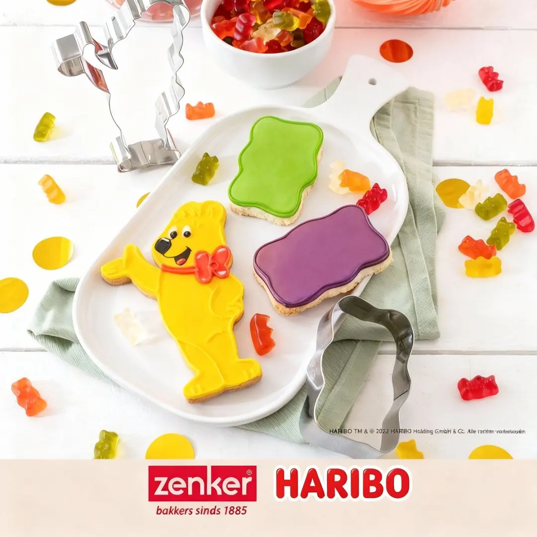 Zenker Haribo Beertjes Uitsteekvormpjes - 2 Stuks - Grijs