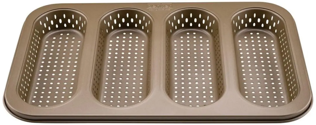 Zenker Mojave Gold Perforeerbaar Broodvorm 4 Mini Baguettes