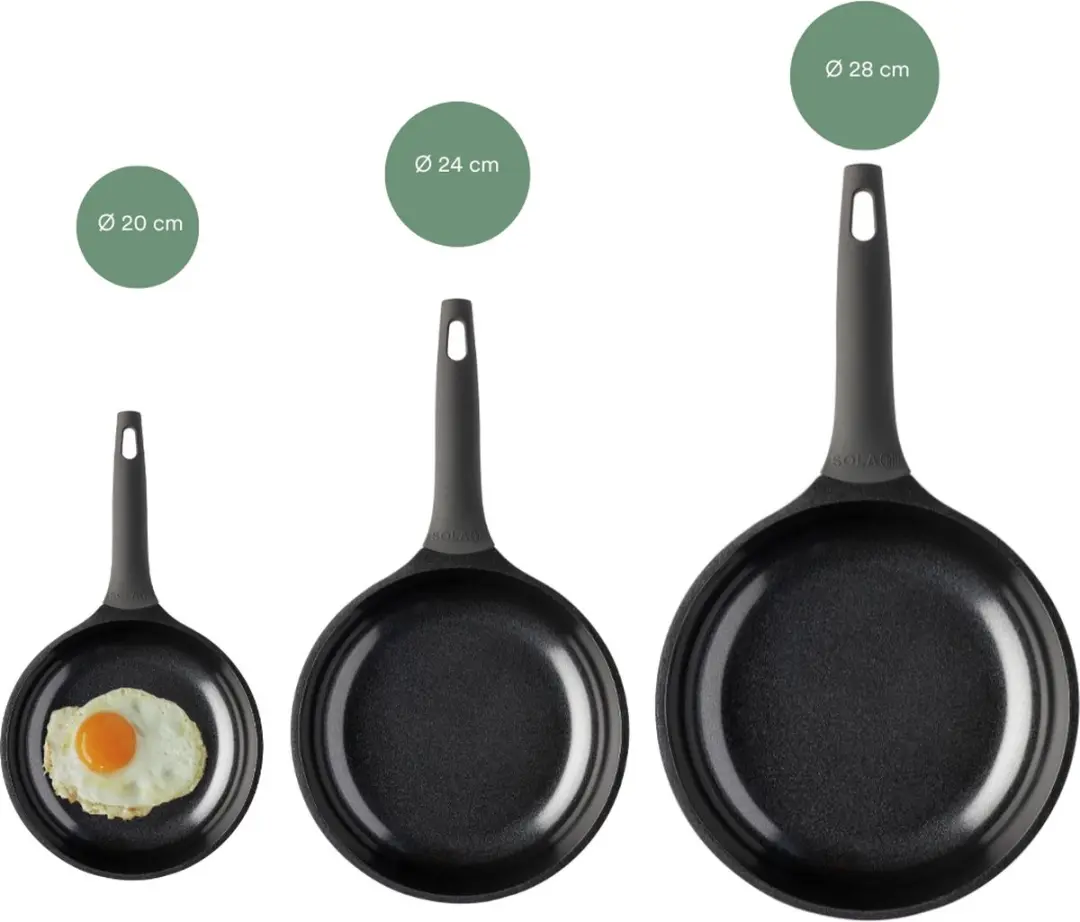 Sola Ceramic Deluxe Koekenpan 28cm - Zwart