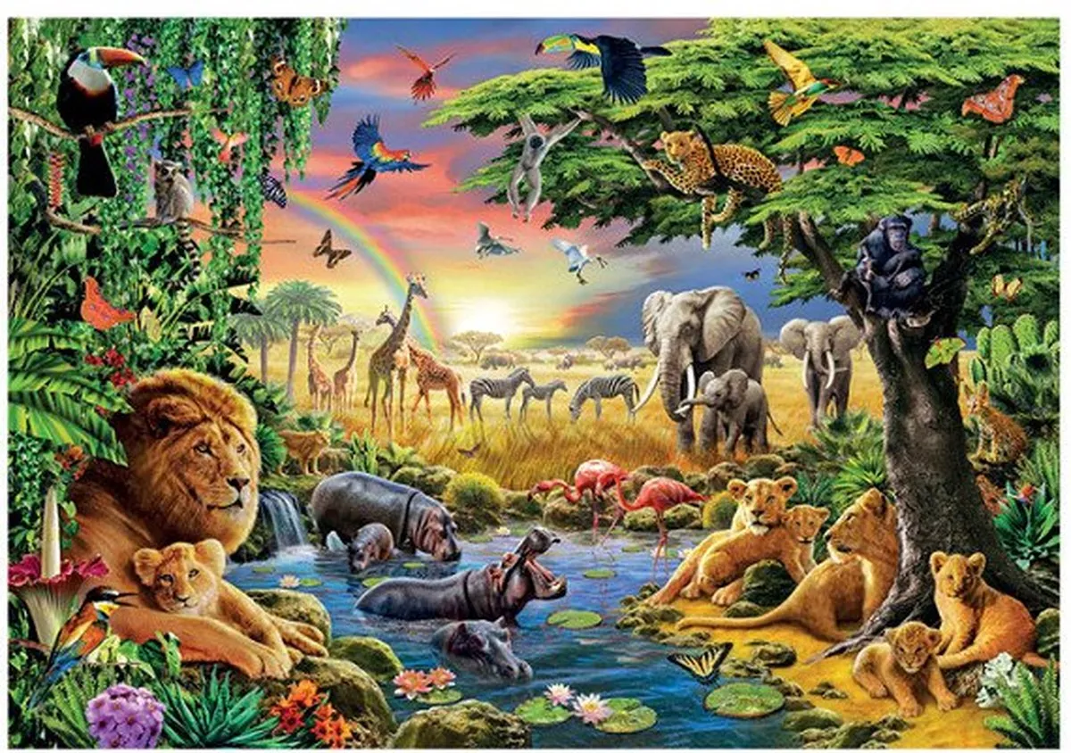Clementoni The African Gathering Puzzel 2000 Stuks - Multicolor