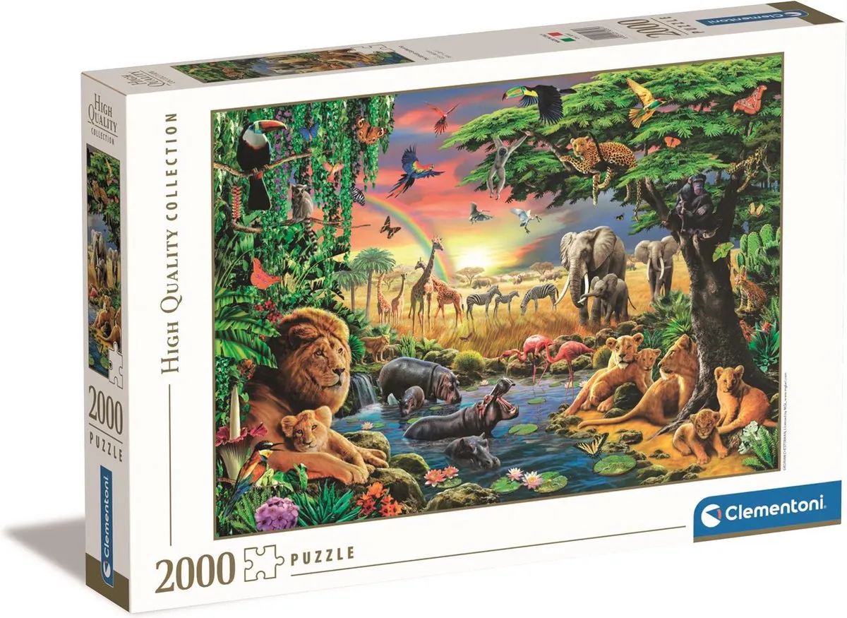 Clementoni The African Gathering Puzzel 2000 Stuks - Multicolor