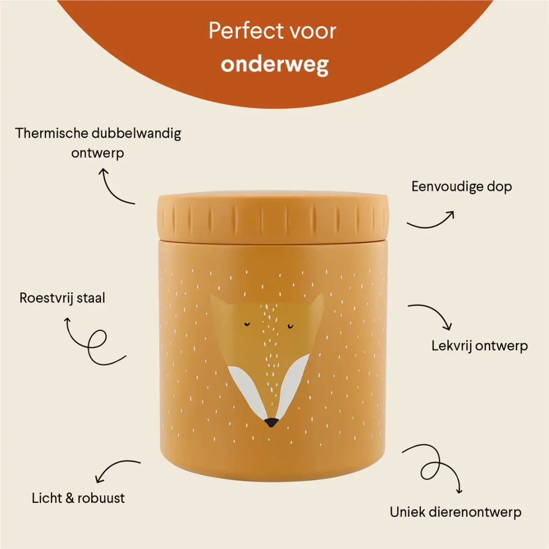Trixie Mr. Fox Thermo Lunchbox 500ml - Oranje