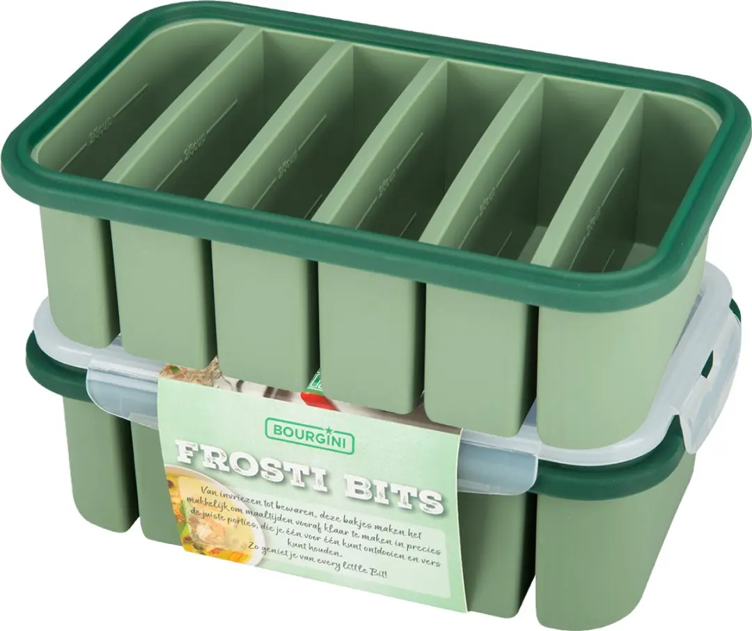 Bourgini Frosti Bits Siliconen Meal Prep Bakjes 200ml - 2 Stuks