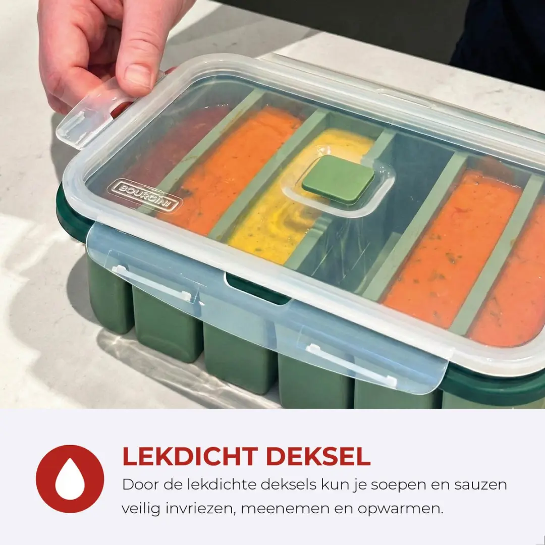 Bourgini Frosti Bits Siliconen Meal Prep Bakjes 200ml - 2 Stuks