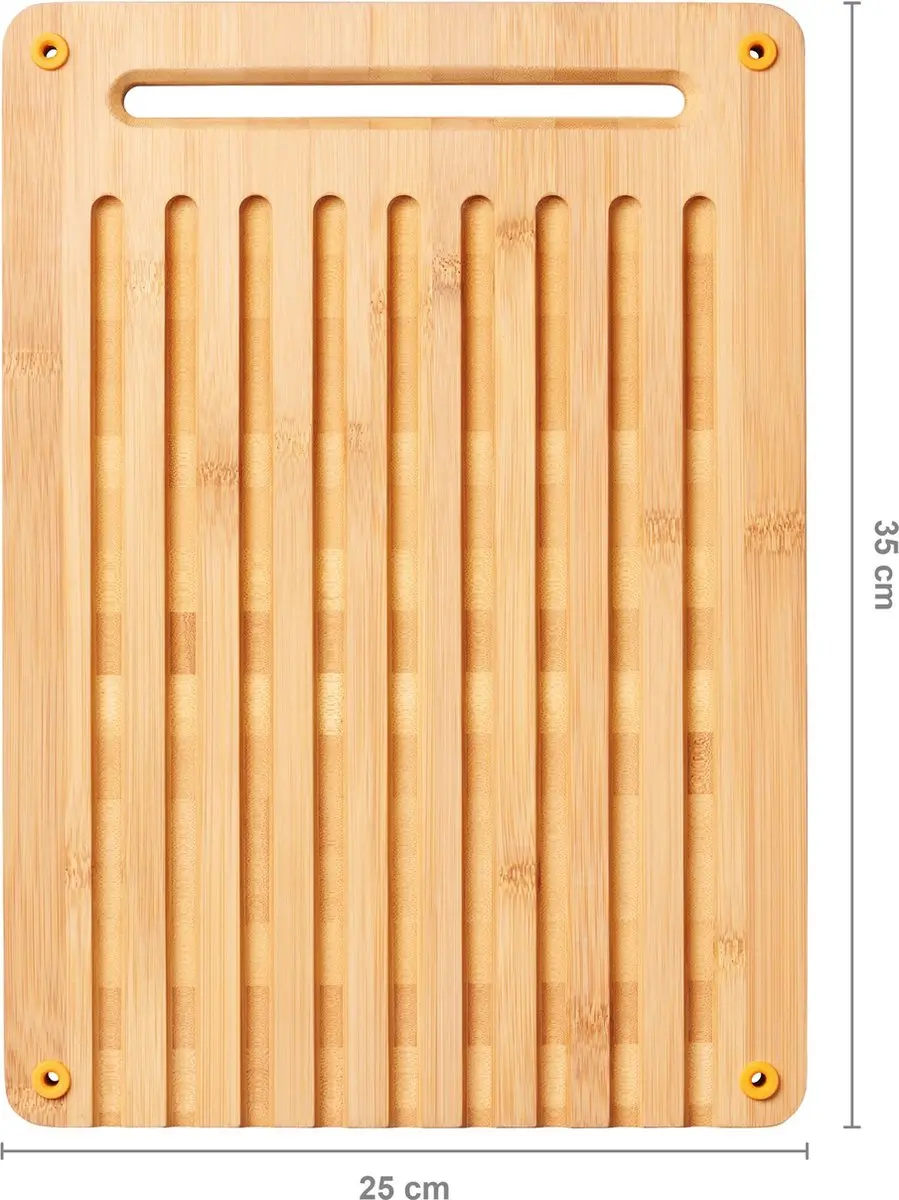 Fiskars Functional Form Bamboe Broodsnijplank - Zwart - afbeelding 6 van 6