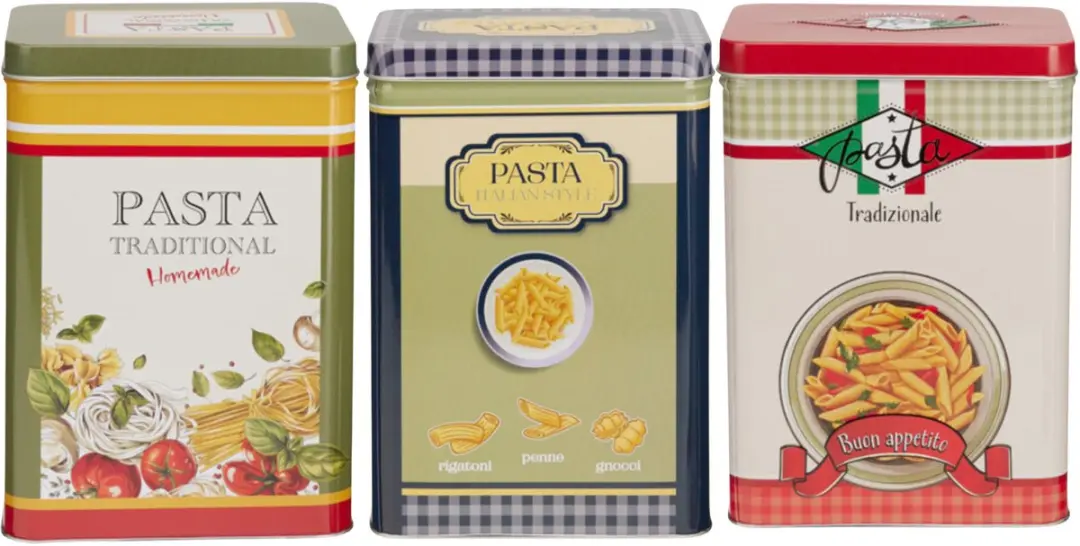 Excellent Houseware Nostalgia Pasta Bewaarblikken
