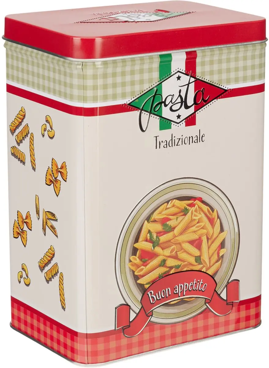 Excellent Houseware Nostalgia Pasta Bewaarblikken - 3 Stuks - 1.6L