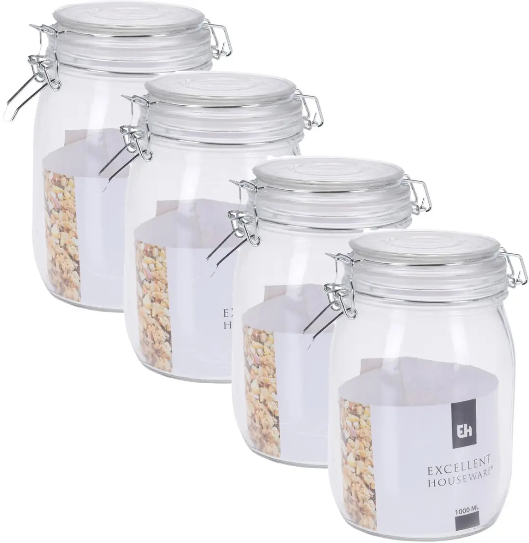 Excellent Houseware Weckpotten Glas 1000ml