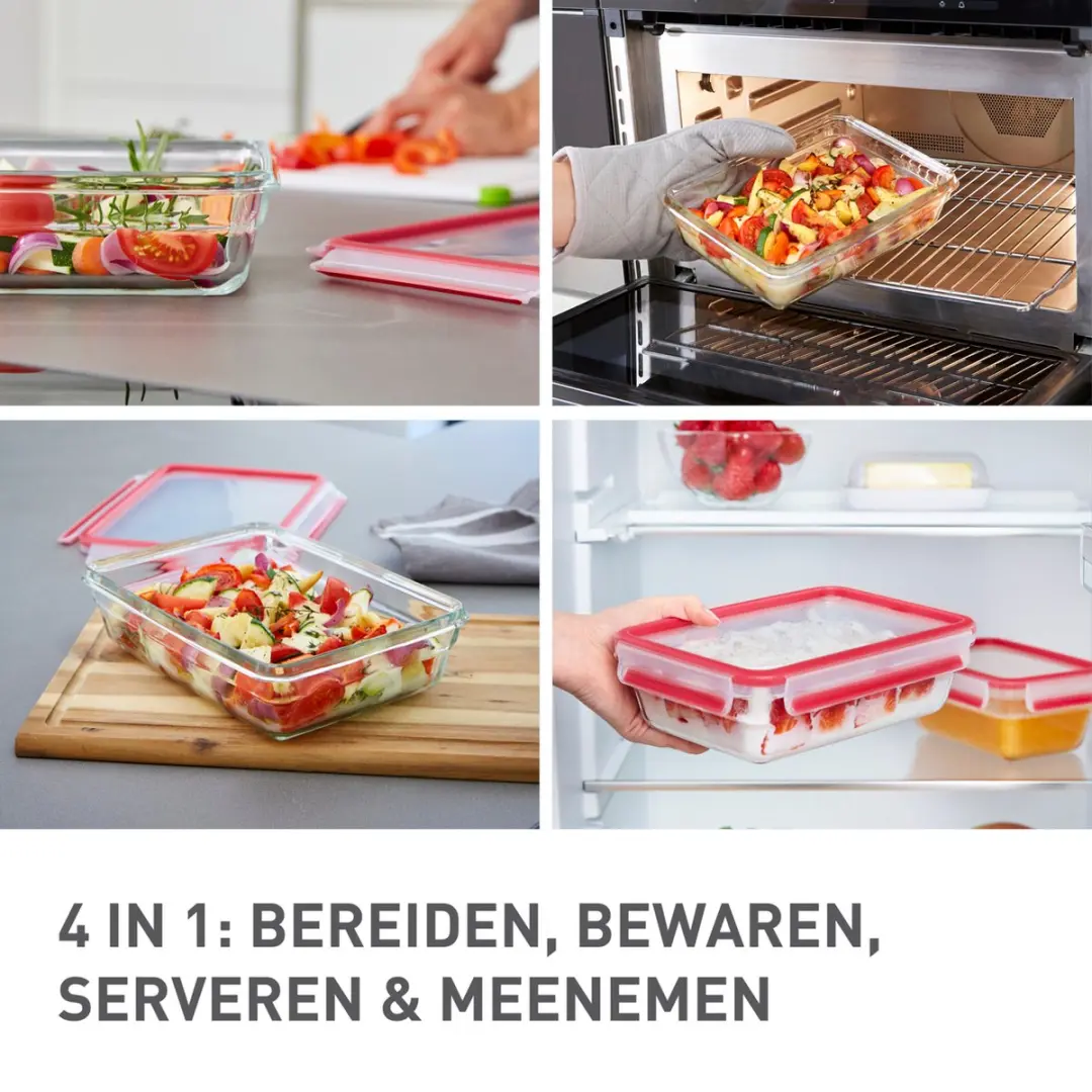 Tefal MasterSeal Glass Vershouddozen 3-delig - 2L - Transparant - afbeelding 6 van 6