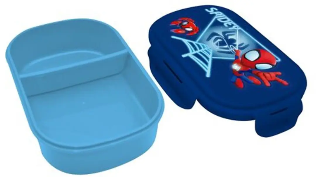 Spider-Man Lunchbox met Bestek - Blauw