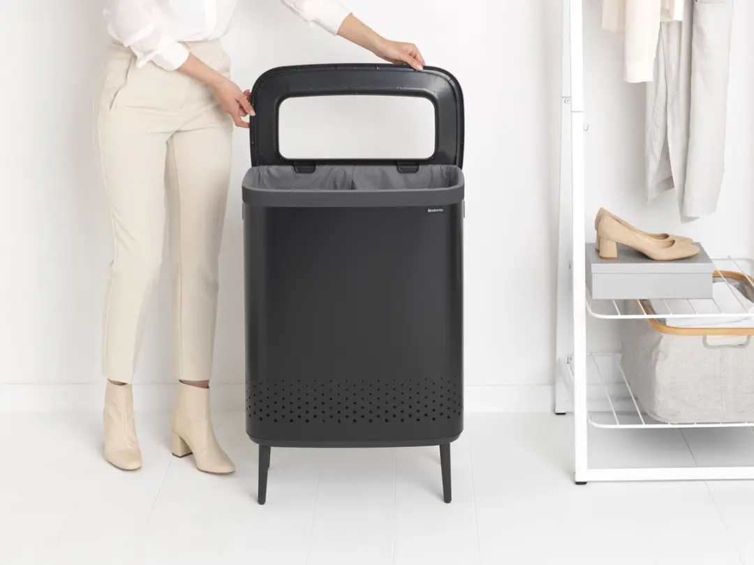 Brabantia Bo Hi Wasmand 200564 - 2x45L - 2 Vakken - Matt Black