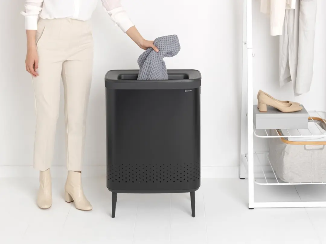 Brabantia Bo Hi Wasmand 200564 - 2x45L - 2 Vakken - Matt Black