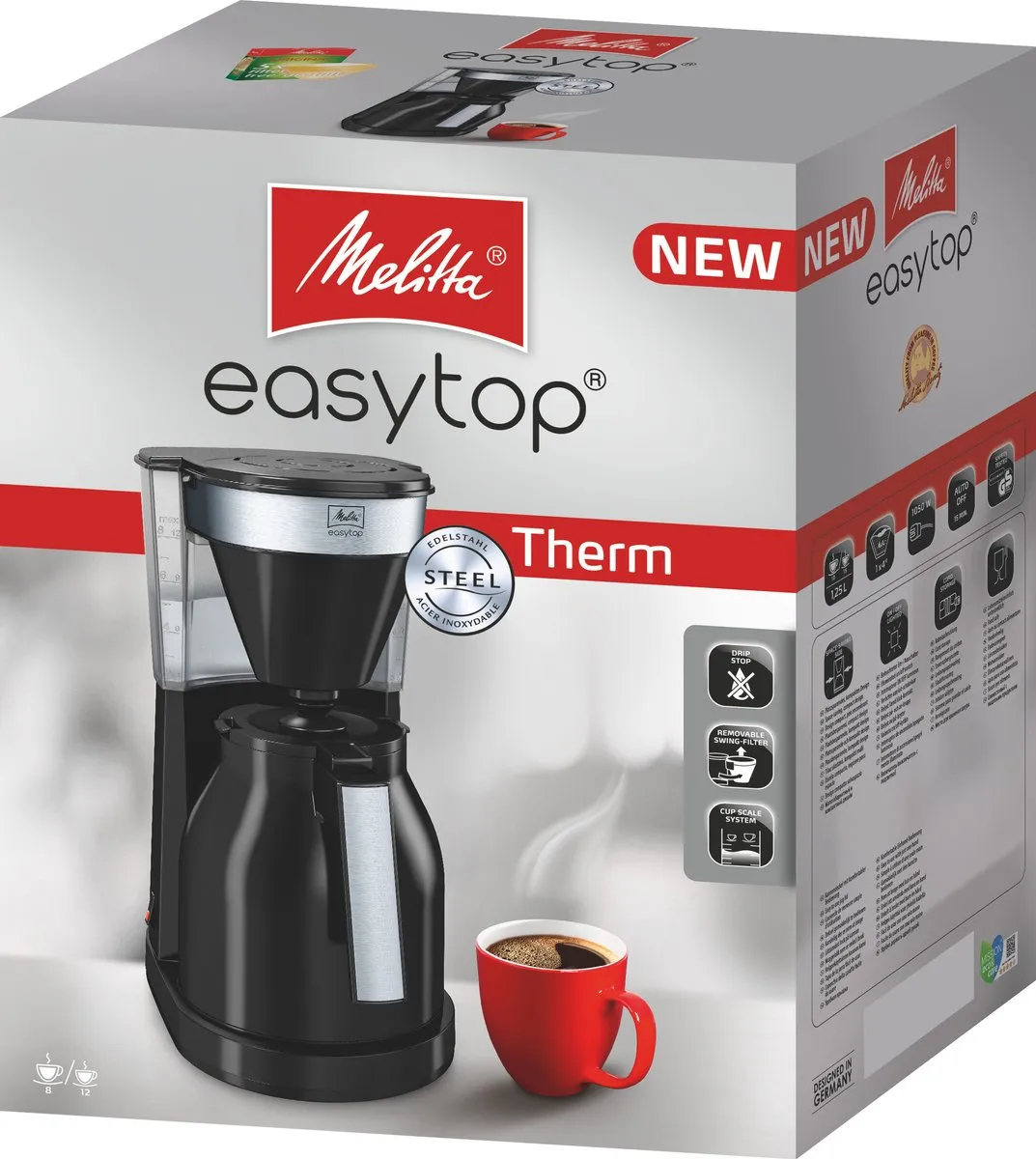 Melitta Easy Top Therm koffiezetapparaat 1023-08 zwart