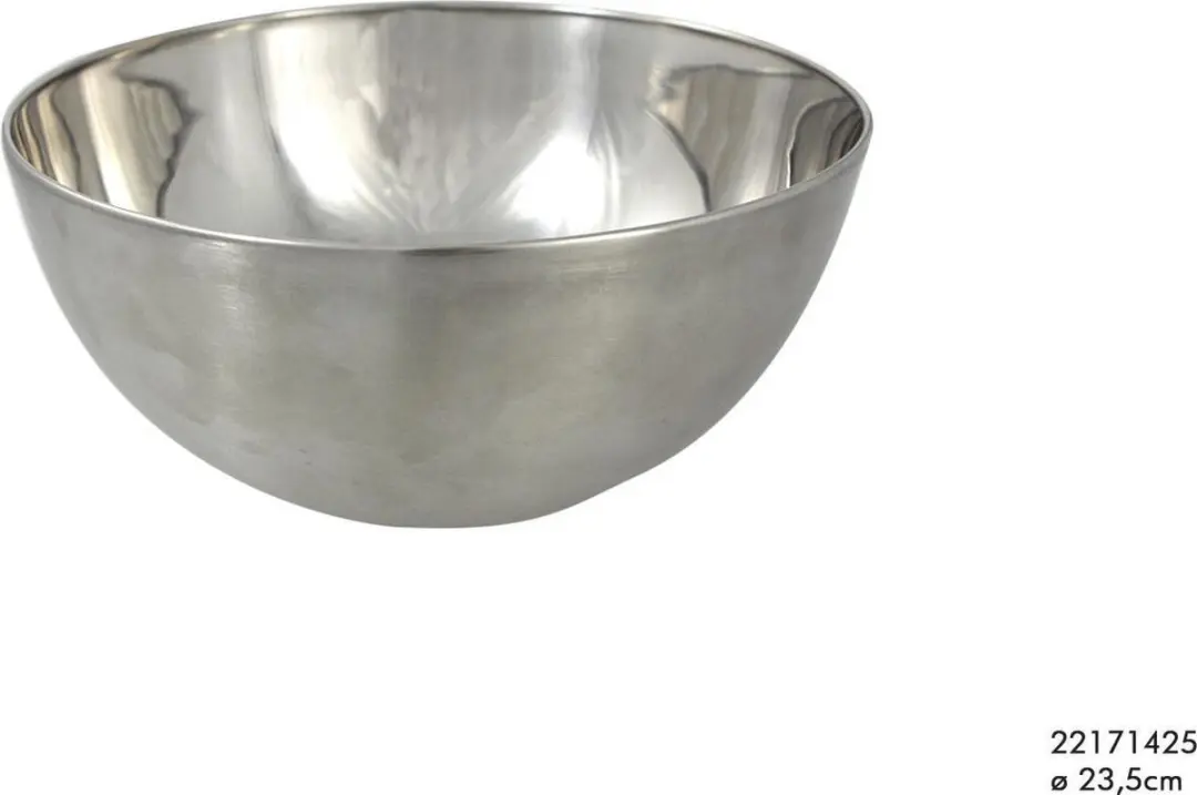Svenska Living Salade/Voedsel Serveerschalen - 23cm - Mat Zilver