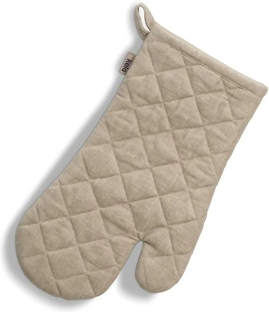 Kela Ovenhandschoen Katoen Beige