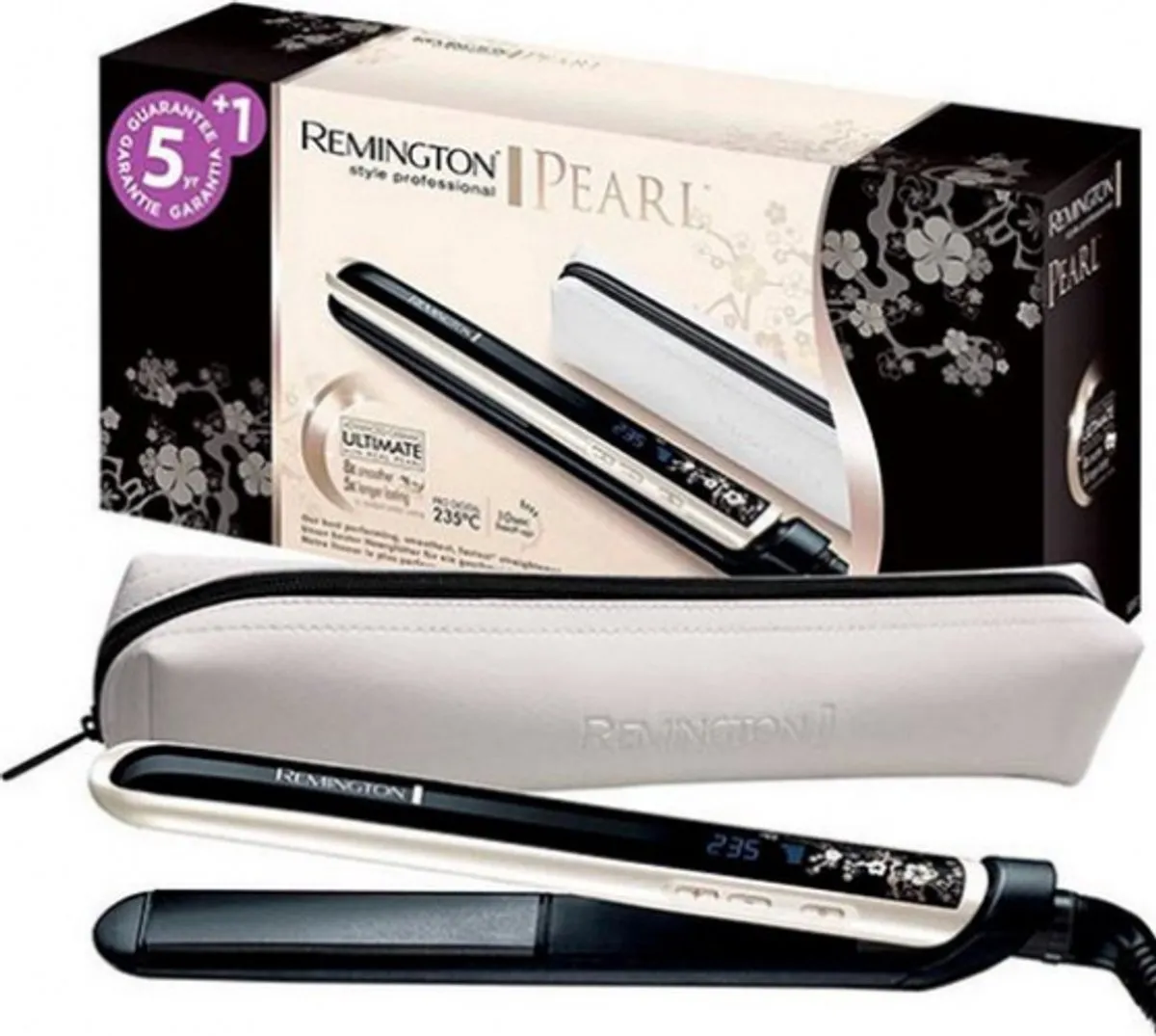 Remington Pearl Stijltang S9500 - 10 standen - Zwart/Wit