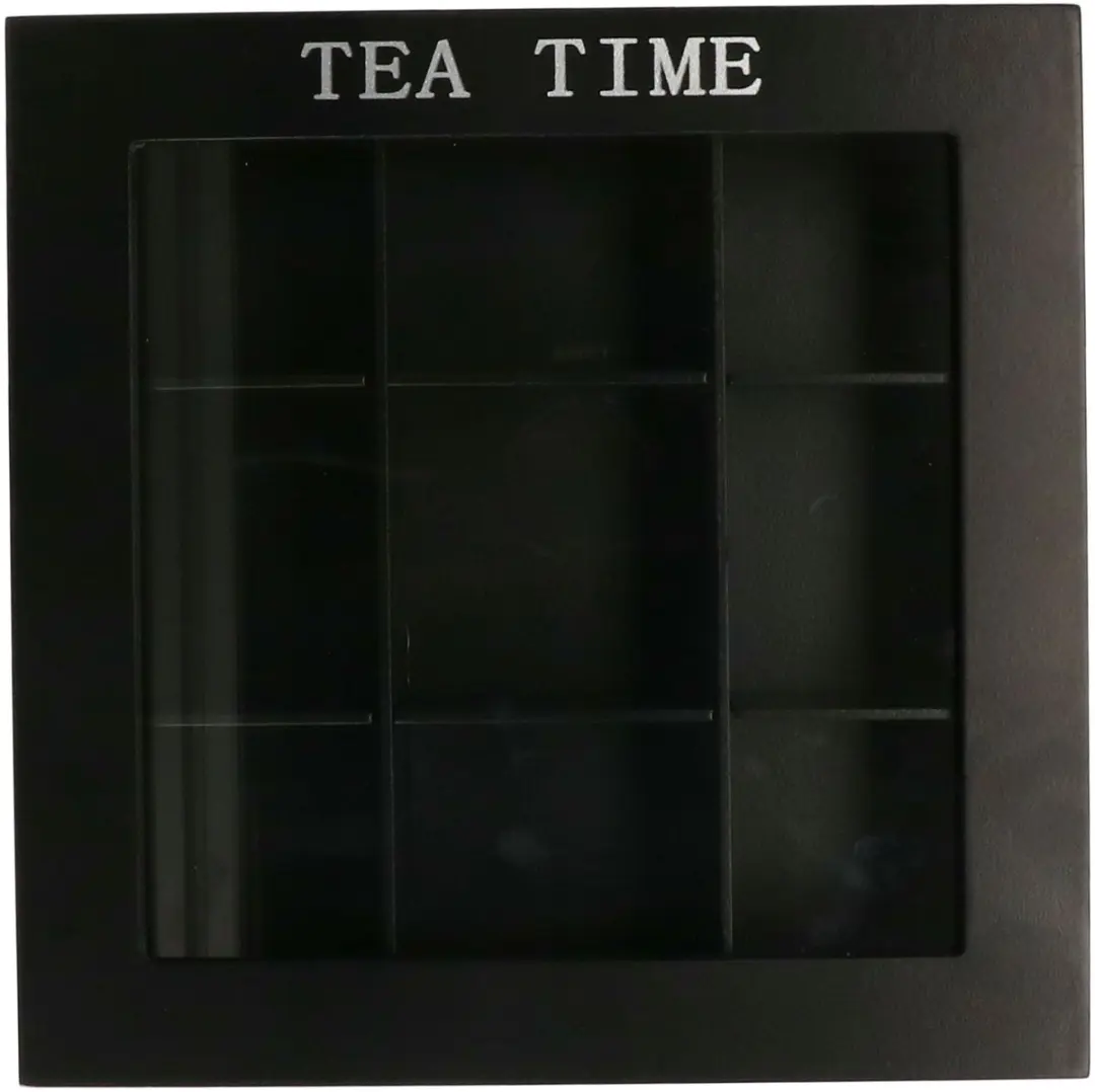 Bellatio Design Theedoos Thee Time 9 Vaks - Zwart