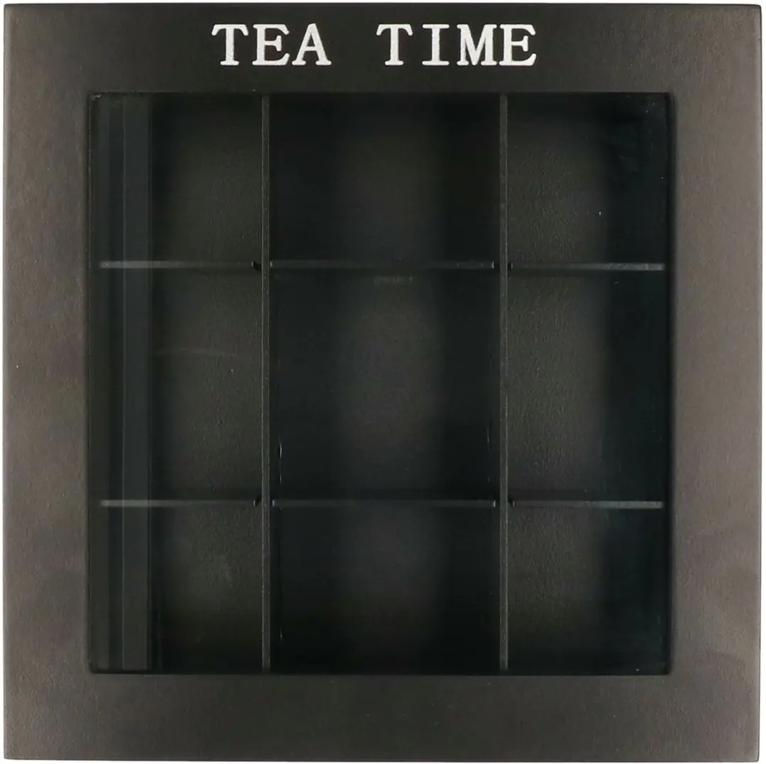Bellatio Design Theedoos Thee Time 9 Vaks - Zwart