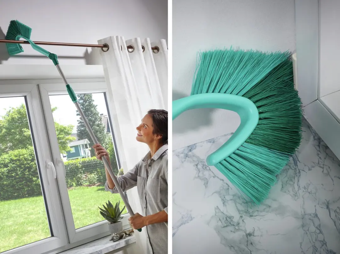 Leifheit Dusty Stofbezem Plumeau - Telescoopsteel 110-190cm - Turquoise
