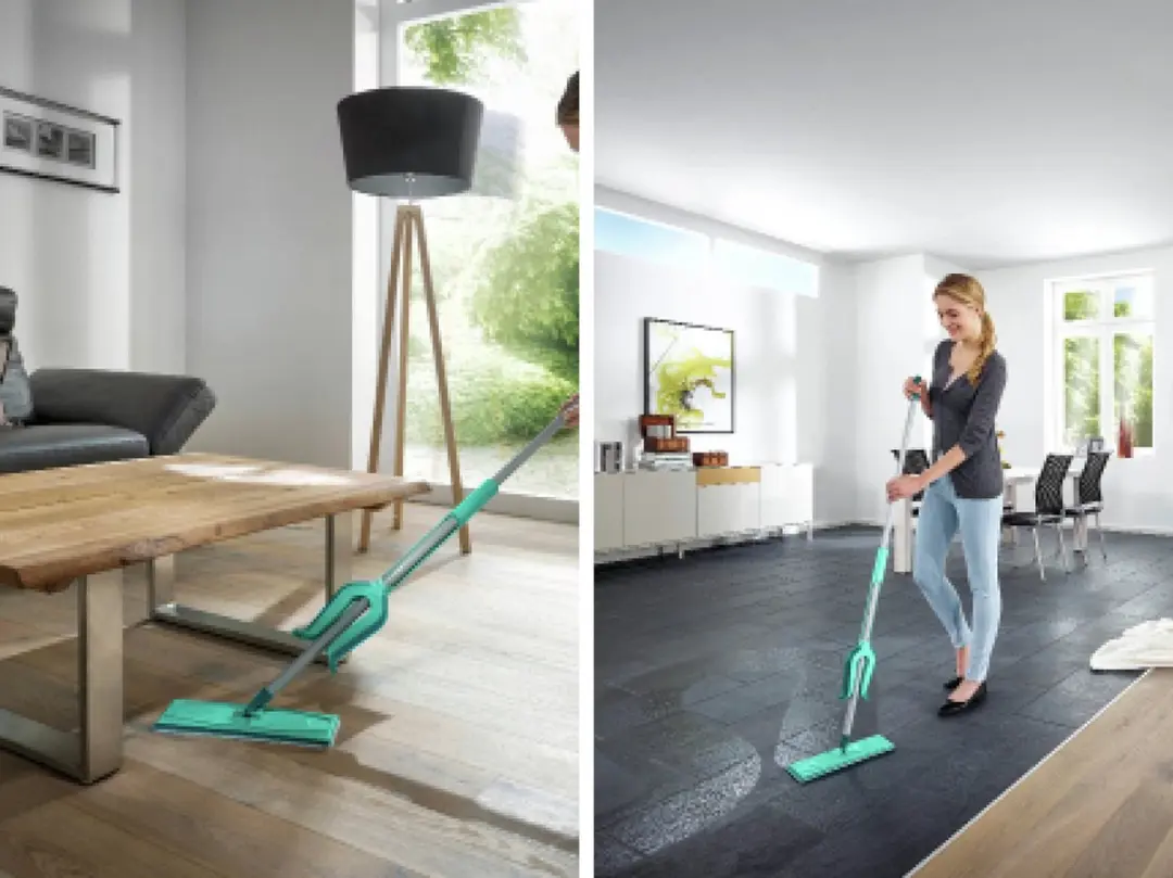 Leifheit Picobello M Micro Duo Vloerwisser - 33cm - Turquoise/Grijs