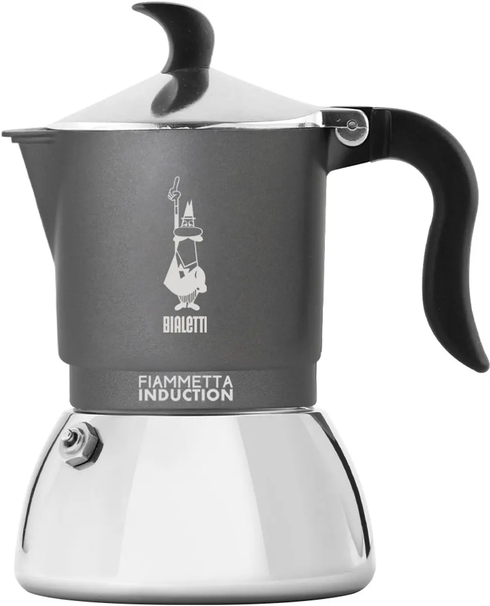Bialetti Fiammetta Induction Moka Express 0,13L - 2 Kopjes - Grijs/Zilver