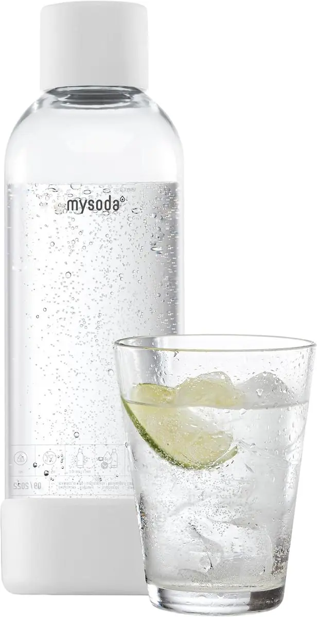 Mysoda Herbruikbare Flessen 1L - Set van 2 - Wit