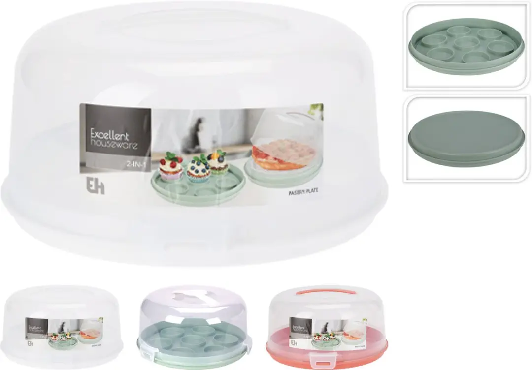 Excellent Houseware Taartplateau 2-in-1 1340451 - Kunststof