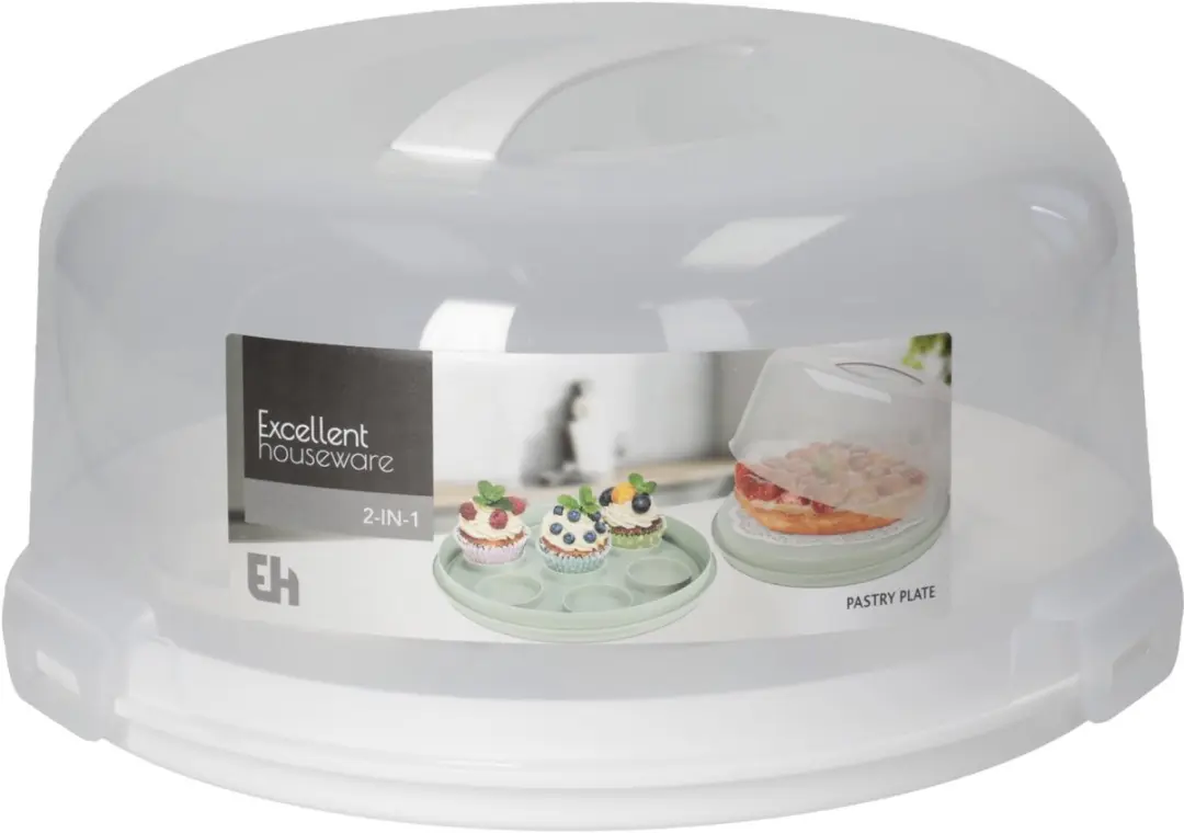 Excellent Houseware Taartplateau 2-in-1 1340451 - Kunststof