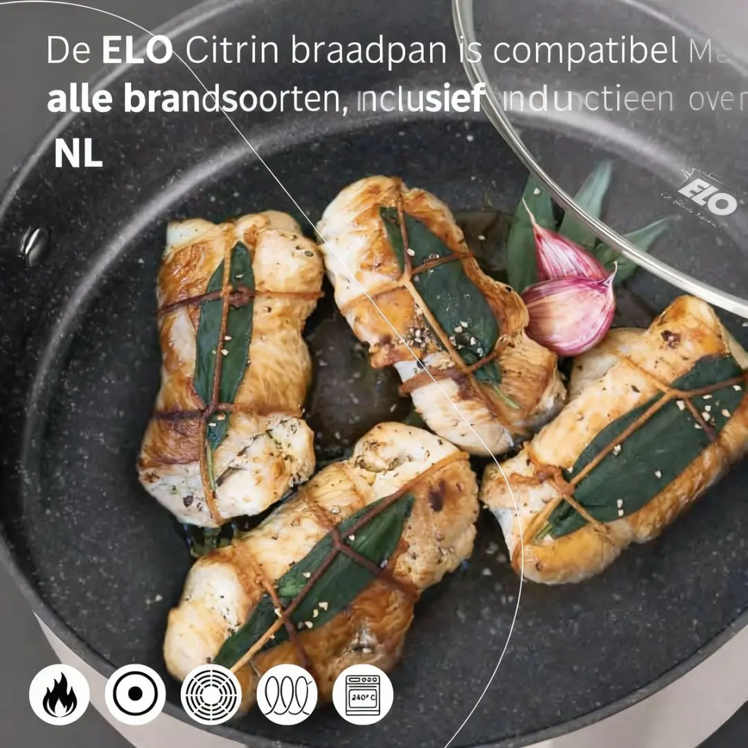 Fackelmann Elo Citrin Sautoir 28cm - Roestvrij staal