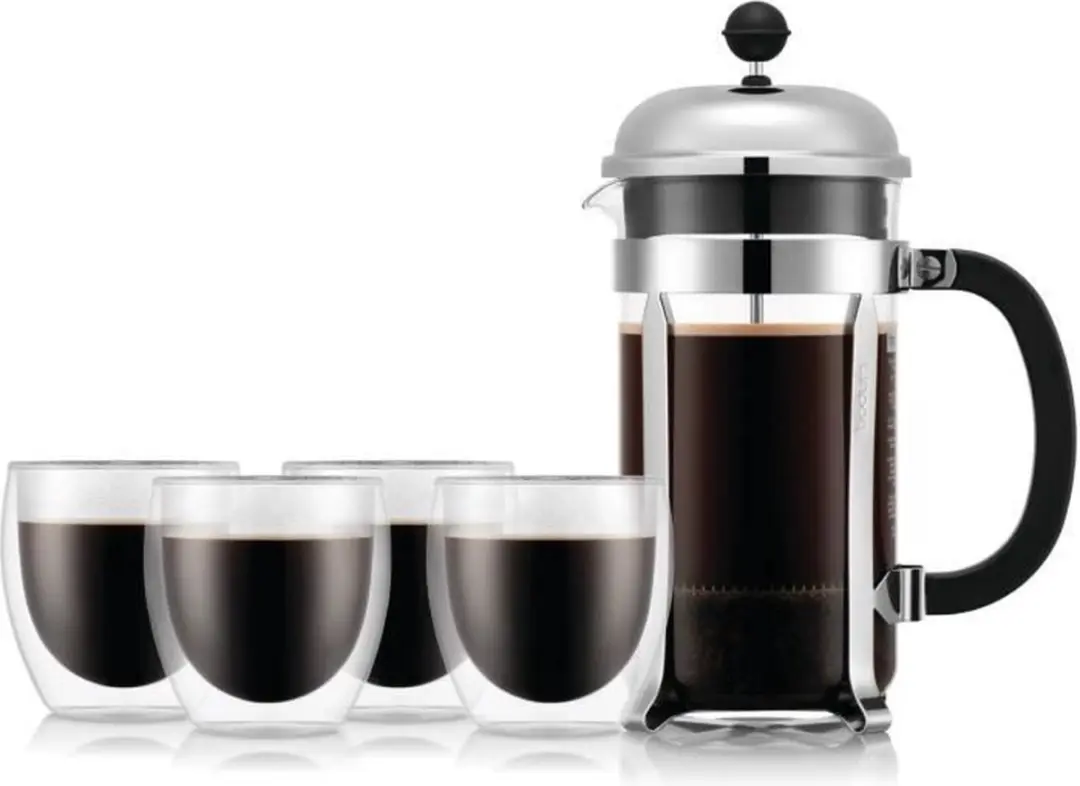 Bodum Pavina French Press 1L - Zilver - 5 Stuks