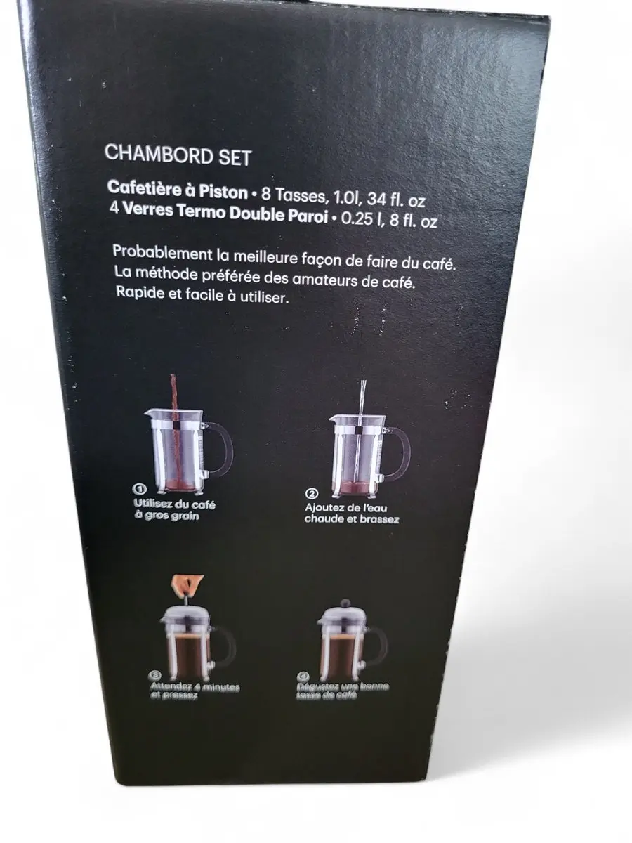 Bodum Pavina French Press 1L - Zilver - 5 Stuks