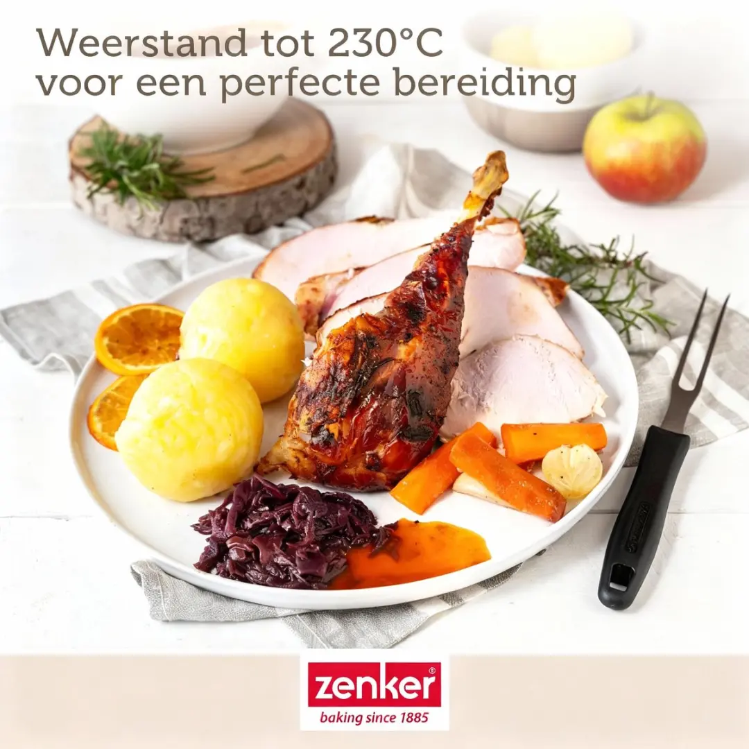 Zenker 7201 XXL Ovenschaal 40x34cm - Zwart