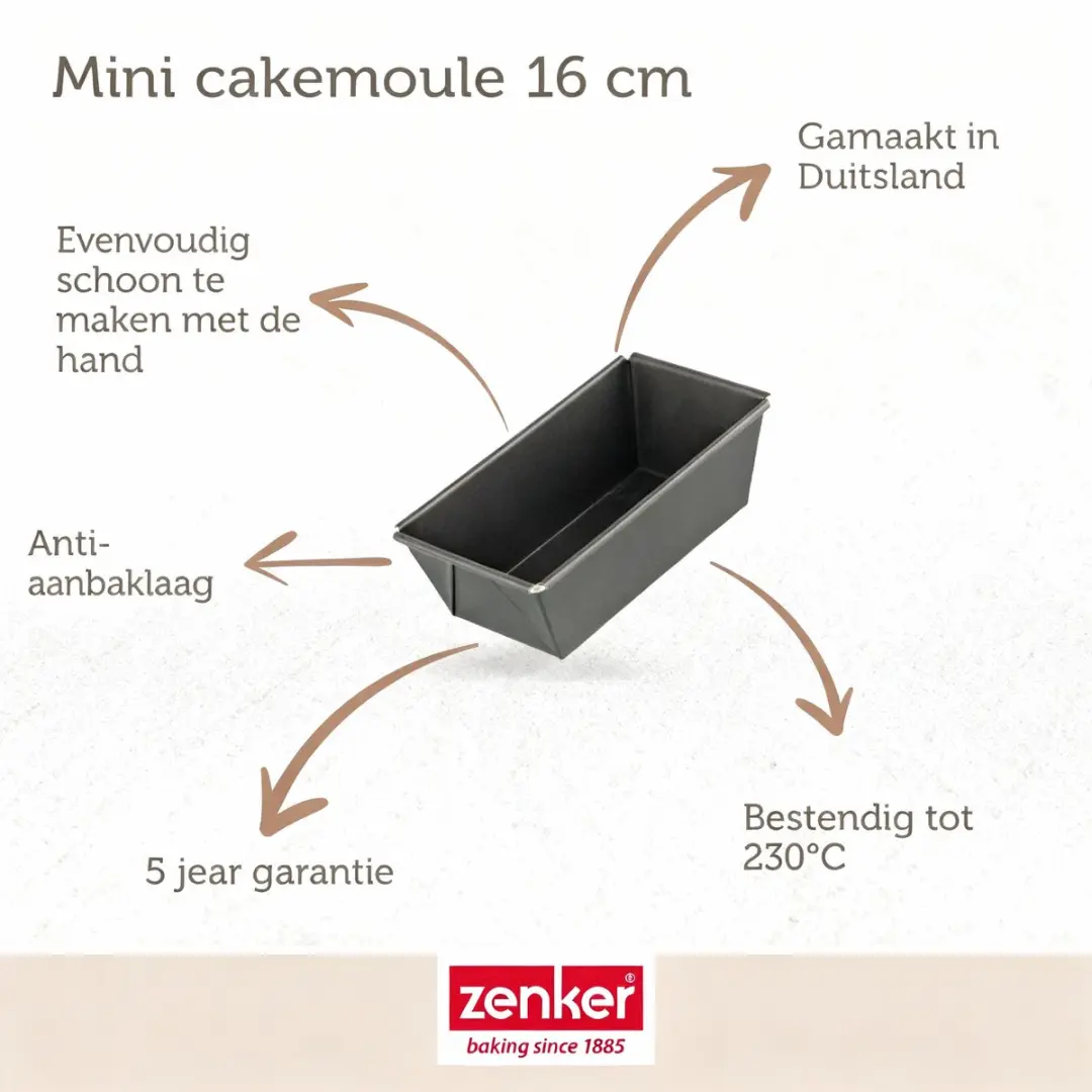 Zenker Special Mini Cakevorm 16cm - Zwart